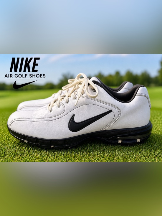 Nike Other - Nike White and Black Men's Air Golf Athletic Shoes
